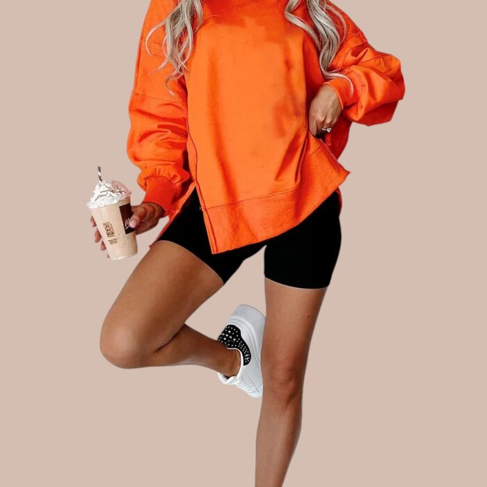 Beige Exposed Seam Sweatshirt