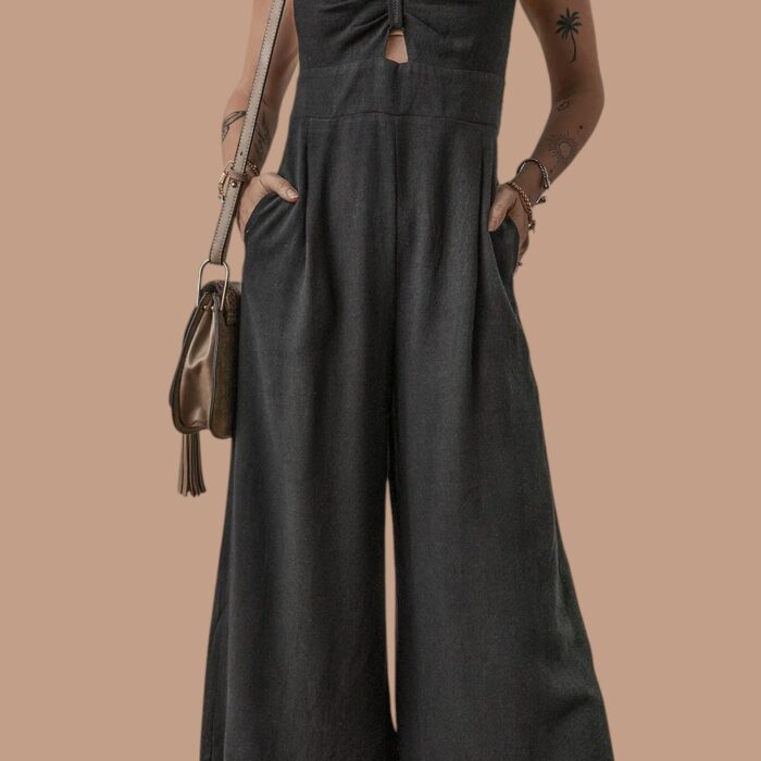 Sleeveless Wide-Leg Jumpsuit