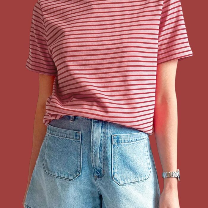 Pink Striped Tee