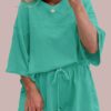 Sea Green V-Neck Set